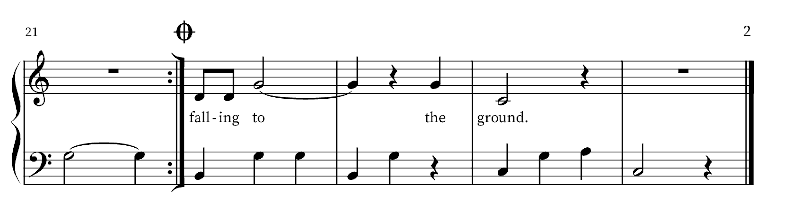 A sheet music with notes
Description automatically generated